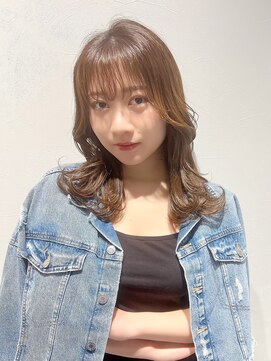 ロンド ストラーダ 心斎橋(Lond strada) 韓国前髪顔周りロング×デザインカラー[心斎橋/髪質改善]