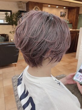 ヘアー デザイナーズ クルー ドルフィン(HAIR DESIGNERS CREW dolphin) pink lavender＋handsome short