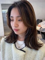 アイティーバイアルバム 藤沢店(IT by ALBUM)&nbsp;レイヤーカット_斜めバンググレージュカラー_ba401612