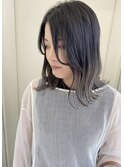 ブルーブラック&グレーシルバーグラデーション