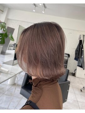 ブレンド 渋谷(BLend) ハイライトカラーマチルダボブインナーグレージュ前髪