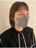 ぱつっとボブ/オン眉ばんぐ/ブラウンカラー