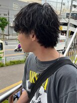 アイズ 海老名(AIZU) メンズパーマ ウルフパーマ マッシュウルフ 波巻きパーマ 眉毛