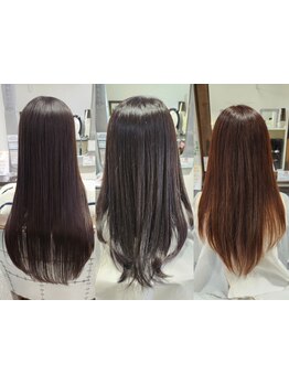 酸性ストレートでダメージレスに美髪が叶う♪髪のダメージが気になる方にも◎自然で柔らかな手触りに―。