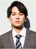 似合わせブルーブラックフェザーパーマが人気