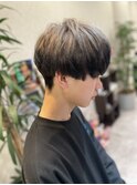 【グレージュ×エンドカラー】