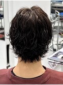 ミディアムサーフカール波巻きスパイラルウルフシャドウパーマ
