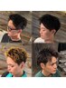 【中川指名限定】メンズカット+スパイキーショートピンパーマ/フェザーパーマ