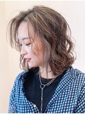 美髪ホワイトグレージュミルクティーミディアム_ba365401