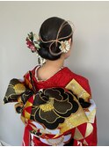 【新潟駅前】シニョンヘア　成人式ヘア　和装ヘア