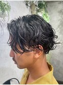 men's/スペインカール/スパイキーショート/ブルーブラック