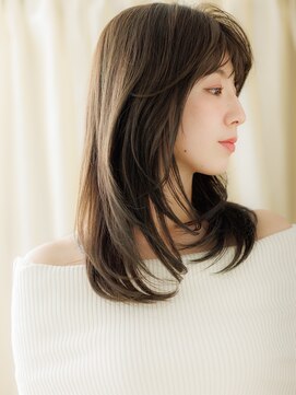 カバーヘア ブリス 志木南口駅前店(COVER HAIR bliss) オリーブグレージュ顔周りカットレイヤーTd3志木20代30代40代