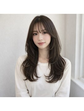 ノイ(neu) やわらかレイヤーロング×シースルーバング