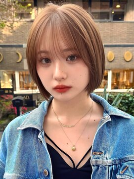 アビー(ABBEY3) 丸みボブ内巻きボブ韓国ボブタッセルボブハッシュボブミニボブ