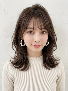 ヘアーリゾートレガロ 八尾店(Hair Resort regalo) アンブレラカラーミディアムヘアショートカットセミロング50代
