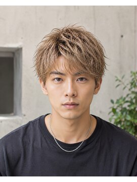 メンズバグズ(MEN's Baguz) ミルクティーベージュ韓国風ニュアンスパーマ