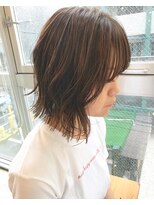 ネス(ness)&nbsp;[RIMMA] 馬場 俊幸:シースルーボブ  ／ベージュ ／大人可愛い