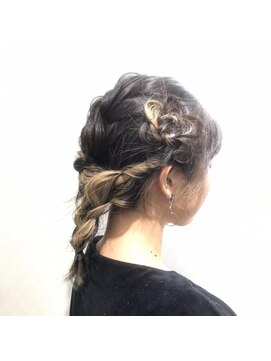 ネオヘアー 京成曳舟店(NEO Hair) 編みおろし×インナーカラー