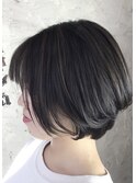 ショートボブ　プラスナチュラルメッシュ