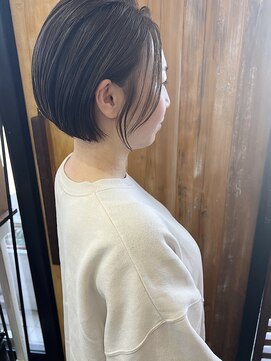 バンビ プライベート サロン(Bambi private salon) 頬にかかる前髪が可愛い前下がりボブ*アッシュベージュBambi松平