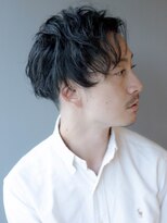 アルム 代官山 恵比寿(ARUIM)&nbsp;ツーブロック耳掛けスパイラルパーマ風マッシュメンズヘアー