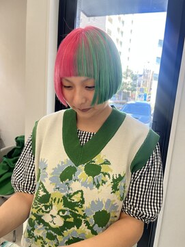 ロンドエニカ 大宮(Lond enika) 韓国ショートボブケアブリーチダブルカラーツインカラー[大宮]