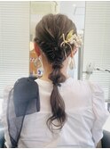 編みおろしヘアアレンジ