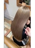 大人かわいいシースルーバングナチュラルハイトーン小顔カラー♪