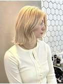 イメチェンハイトーンボブ