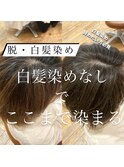脱白髪染め/白髪ぼかしハイライト/イルミナカラー△