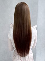 ロングおくれ毛前髪カット美髪韓国ヘア_ba553851
