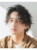 定番!センターパート×レイヤーロング◎かき上げ