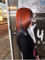 ミュー(Mu)&nbsp;オレンジ　ブルー　アンブレラカラー