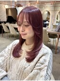 ◯大人ガーリー/バタフライカット/ミディアムレイヤーカット40代