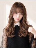 シナモンブラウン×韓国ウェーブロング