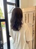 【ブリーチなし透明感カラー】ダブルカラー+髪質再生トリートメント