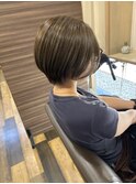 丸みのあるショートボブ