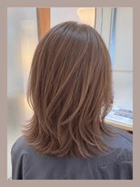 エルコット(elcot) 大人ミディアムレイヤー/明るめカラーで白髪ぼかし/40代50代60代