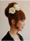大きめおだんごの可愛いアップ