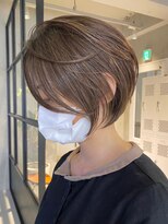 サンク 原宿 表参道(cinq)&nbsp;クールショートボブミニボブケアブリーチマッシュベージュカラー