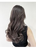 ラベンダーグレージュバレイヤージュ_ホワイトグレージュ
