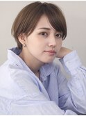 辺見えみり　大人可愛い　前髪長め　ショート　ショートヘア