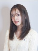 ミディアム/顔まわりレイヤー/シースルー/前髪/梅田/茶屋町