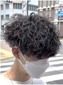 波巻きスパイラル/マッシュ男子/メンズパーマ