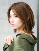 エインアンリー 表参道(AIN.ANLY.) セミディカールシアーカラー姫カット耳かけショートボブ