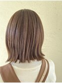 外はねボブナチュラルボブベージュカラー