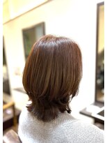 ヘアー グリーン(hair green) 外ハネミディ/40代50代60代