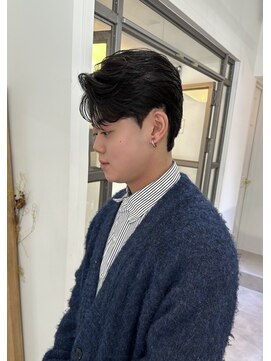 メゾン(Maison) メンズ毛流れヘア/メンズかきあげセンターパート/ビジネスヘア