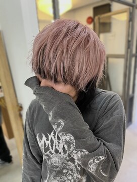 メゾン(Maison) メンズウルフ/ホワイトピンクカラー/インナーカラー