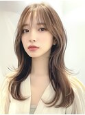 【韓国顔周りレイヤーカット】×似合わせカラー髪質改善/新宿